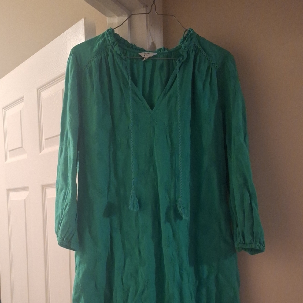 Croen N Ivy Green V-Neck Blouse
